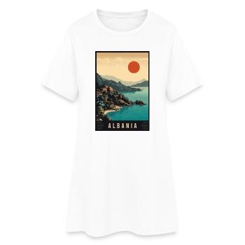 Découvrez les montagnes de la plage et l’histoire de l’Albanie - Robe T-shirt Femme - blanc - Devant
