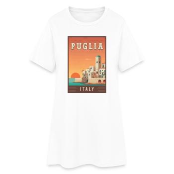 Découvrez le charme du sud des Pouilles en Italie - Robe T-shirt Femme - blanc - Devant