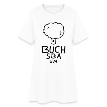 Buchsbaum - Frauen T-Shirt-Kleid - Weiß - Vorne