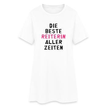 Reiten Reiter Reiterin Pferd Pferde Pony Western - Frauen T-Shirt-Kleid - Weiß - Vorne