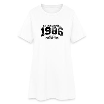 established 1986 - aged to perfection(fr) - Robe T-shirt Femme - blanc - Devant