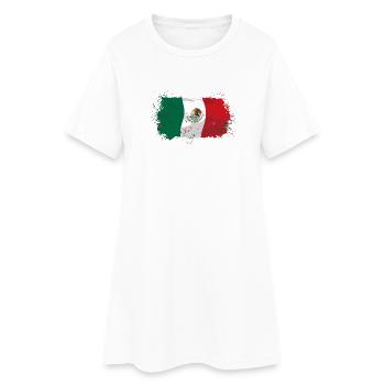 Mexico Flag - Frauen T-Shirt-Kleid - Weiß - Vorne