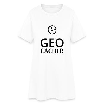 Geocacher - Frauen T-Shirt-Kleid - Weiß - Vorne