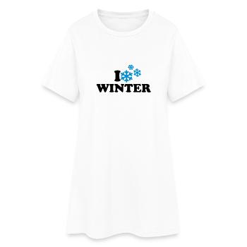 I love winter - Women’s T-Shirt Dress - white - Front