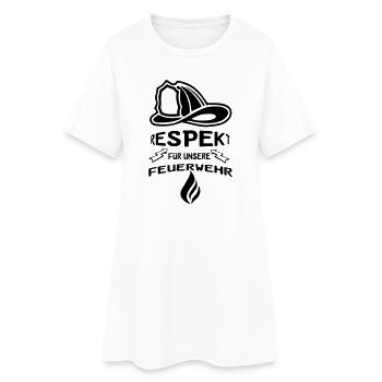 Feuerwehr Respekt Geschenk - Frauen T-Shirt-Kleid - Weiß - Vorne