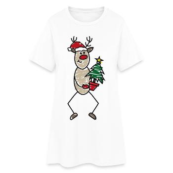 Noël - Robe T-shirt Femme - blanc - Devant