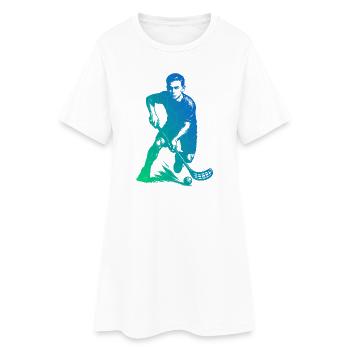 Simple Floorball Idee für Unihockey - Frauen T-Shirt-Kleid - Weiß - Vorne