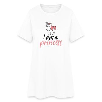 I am a princess Princesse - Robe T-shirt Femme - blanc - Devant