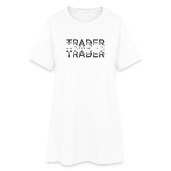 Commerçant - Robe T-shirt Femme - blanc - Devant