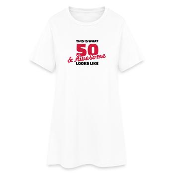 50 Birthday - Women’s T-Shirt Dress - white - Front
