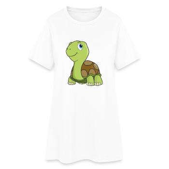 Tortue tortue - Robe T-shirt Femme - blanc - Devant
