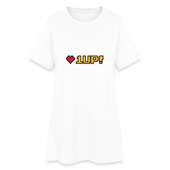 8-Bit 1UP - Frauen T-Shirt-Kleid - Weiß - Vorne