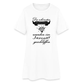 Januar Diamanten Geburtstag Geschenk Spruch - Frauen T-Shirt-Kleid - Weiß - Vorne