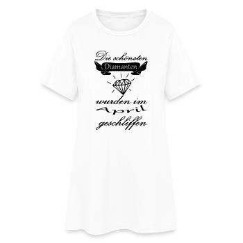 April Diamanten Geburtstag Geschenk Spruch - Frauen T-Shirt-Kleid - Weiß - Vorne