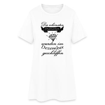 Dezember Diamanten Geburtstag Geschenk Spruch - Frauen T-Shirt-Kleid - Weiß - Vorne