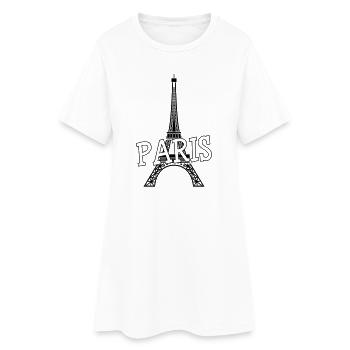 Paris - Women’s T-Shirt Dress - white - Front