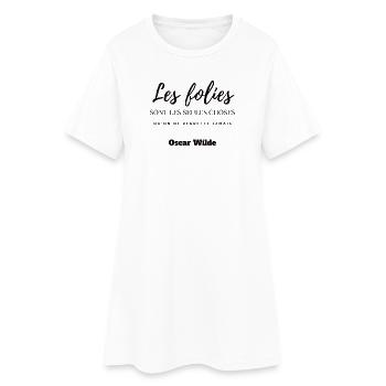 T shirt Oscar Wilde - Robe T-shirt Femme - blanc - Devant