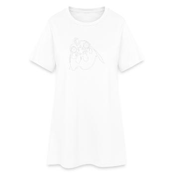 trying to hendl this hühnerliebe dialekt denglisch - Frauen T-Shirt-Kleid - Weiß - Vorne
