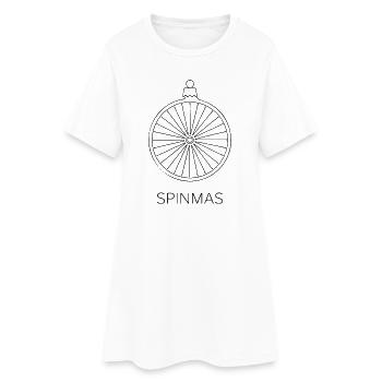 Spinmas Rad Ornament - Frauen T-Shirt-Kleid - Weiß - Vorne