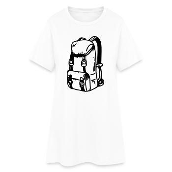 Rucksack Symbol Camping Travel - Frauen T-Shirt-Kleid - Weiß - Vorne