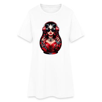 Russian Matryoshka Music Russia Russian - Women’s T-Shirt Dress - white - Front