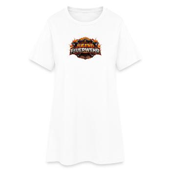 Logo des pompiers des jeunes pompiers - Robe T-shirt Femme - blanc - Devant