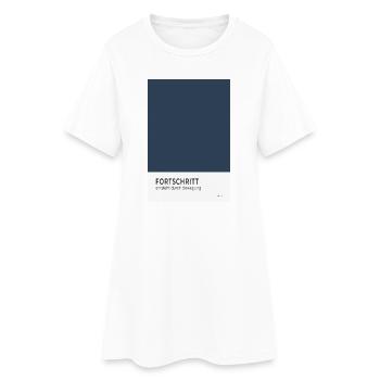 Fortschritt entsteht durch Bewegung Poster - Frauen T-Shirt-Kleid - Weiß - Vorne