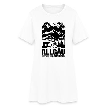 Allgäu Alpenregion Alpen Silhouette - Frauen T-Shirt-Kleid - Weiß - Vorne