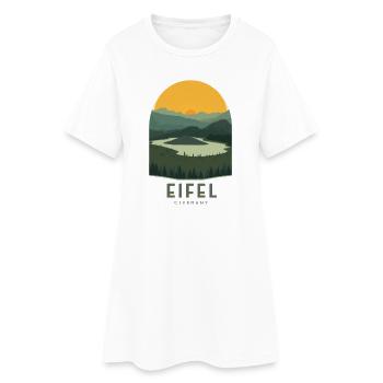 Eifel Germany | Vintage National Park - Frauen T-Shirt-Kleid - Weiß - Vorne