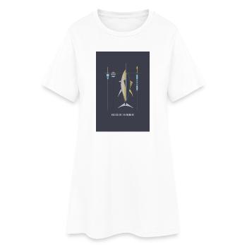Hooked on the Moment – Angel Poster - Frauen T-Shirt-Kleid - Weiß - Vorne