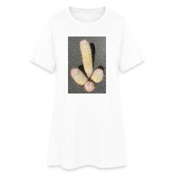 Pastel cactus in desert light - Women’s T-Shirt Dress - white - Front