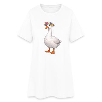 Oie - Robe T-shirt Femme - blanc - Devant