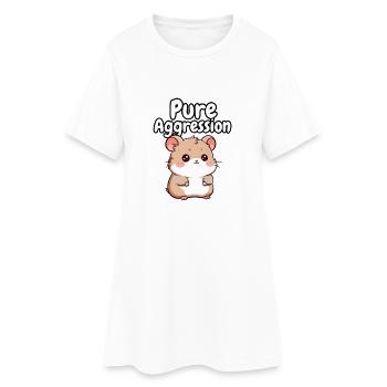 Hamster d’agressivité pure - Robe T-shirt Femme - blanc - Devant