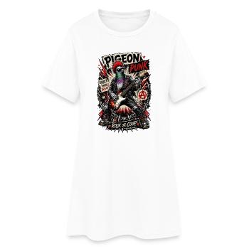 Guitaristes Guitares électriques Pigeons voyageurs Pigeons - Robe T-shirt Femme - blanc - Devant
