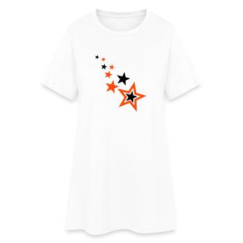 étoiles - Robe T-shirt Femme - blanc - Devant