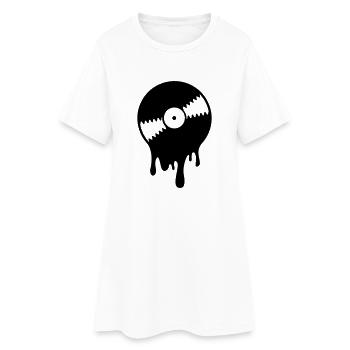 Melting Vinyl Record - Robe T-shirt Femme - blanc - Devant