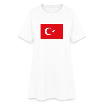 Drapeau national de la Turquie - Robe T-shirt Femme - blanc - Devant