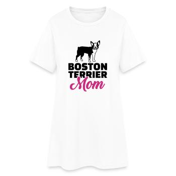Boston Terrier - Robe T-shirt Femme - blanc - Devant