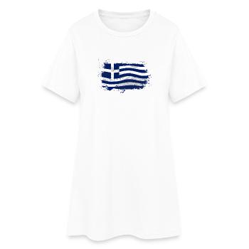 Greece Flag - Frauen T-Shirt-Kleid - Weiß - Vorne