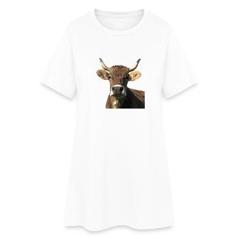 Alina von Kuhwerk - Frauen T-Shirt-Kleid - Weiß - Vorne