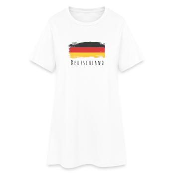 Deutschland - Frauen T-Shirt-Kleid - Weiß - Vorne