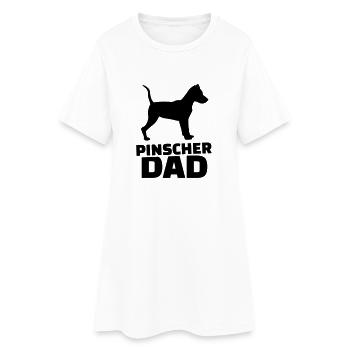 Pinscher Dad - Robe T-shirt Femme - blanc - Devant
