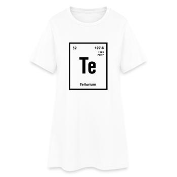 Tellurium Element im Periodensystem - Frauen T-Shirt-Kleid - Weiß - Vorne
