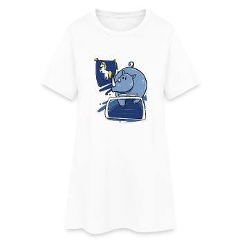 licorne drôle cadeau de Noël rhinocéros rhinocéros - Robe T-shirt Femme - blanc - Devant