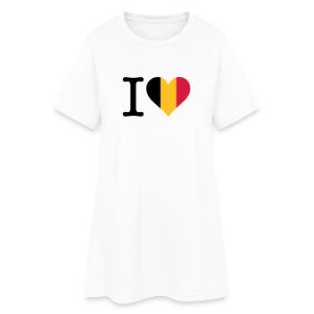 Je aime la Belgique - Robe T-shirt Femme - blanc - Devant