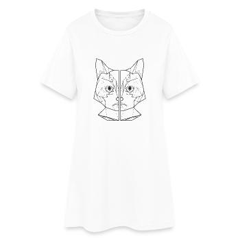 ami de chat, amant de chat, chemise de chat - Robe T-shirt Femme - blanc - Devant