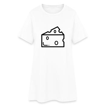 Käse - Frauen T-Shirt-Kleid - Weiß - Vorne
