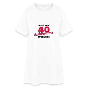 40 Anniversaire - Robe T-shirt Femme - blanc - Devant