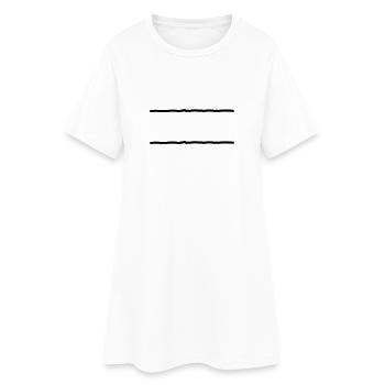 deux lignes - Robe T-shirt Femme - blanc - Devant