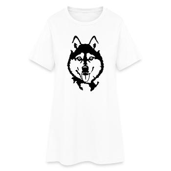 Husky - Robe T-shirt Femme - blanc - Devant